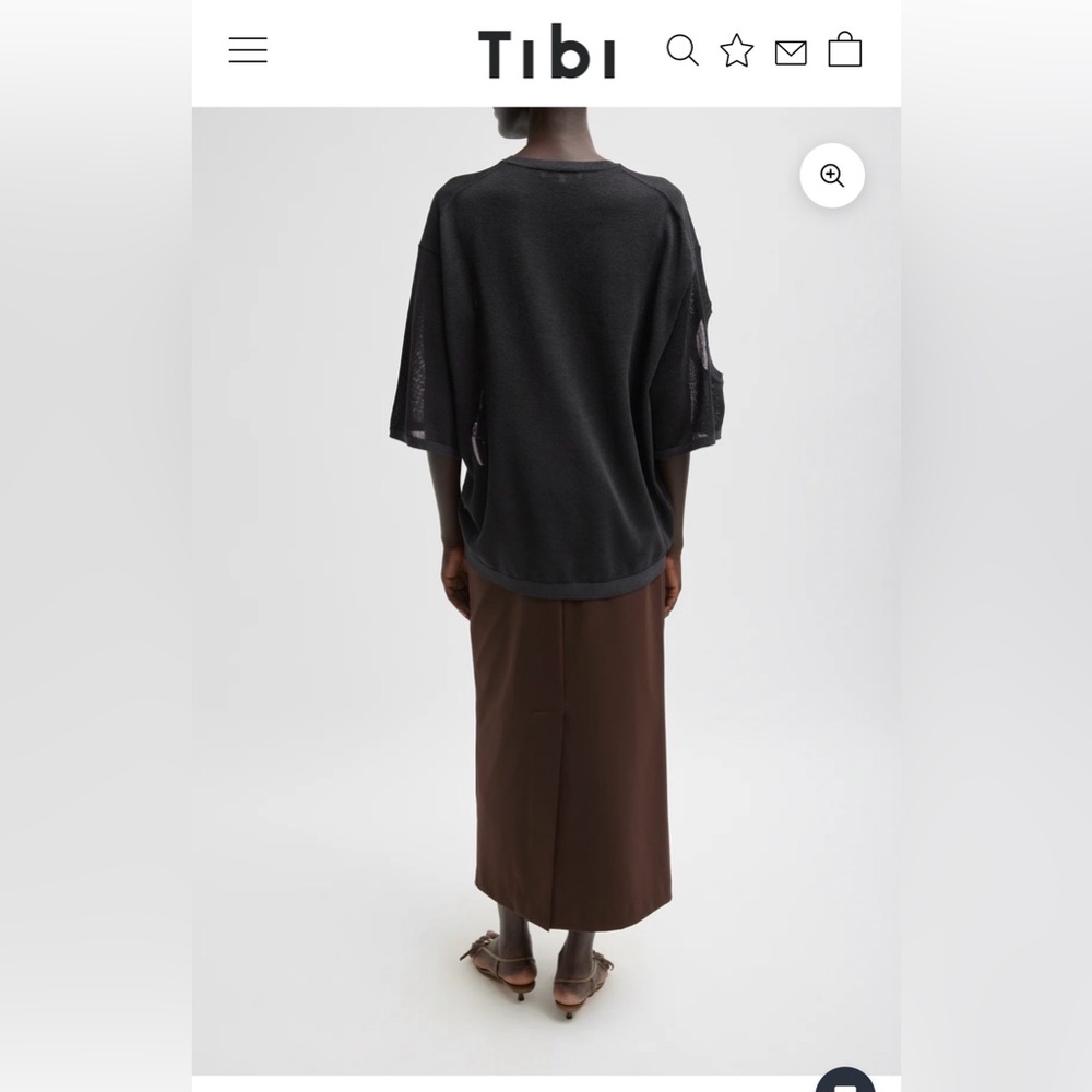 Tibi Crispy Sweater Oversized Easy T-Shirt - Picture 10 of 13